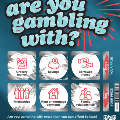 A Gamble Aware poster designed as a scratchie
