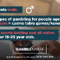 Gamble Aware campaign with statistics