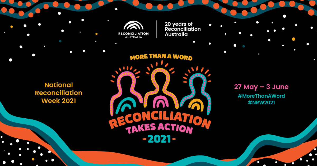 Reconciliation Takes Action 2021 promotional tile with artwork