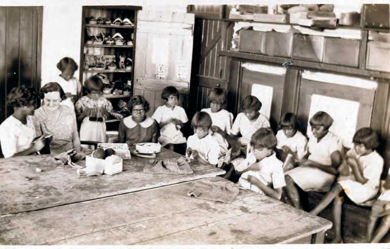 Junior girls sewing class