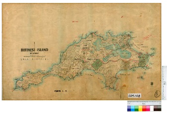 Map of Wadjemup prepared by surveyor A.J. Lewis