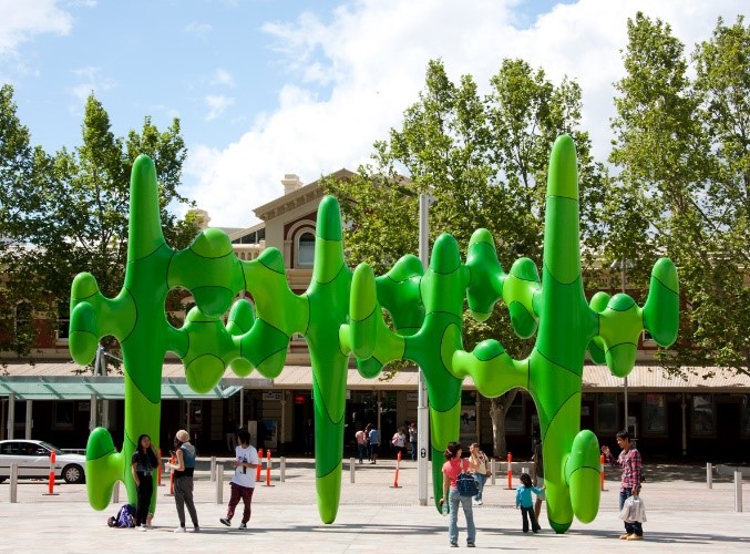 Photo of a sculpture: Grow Your Own, Perth Cultural Centre, Artist James Angus