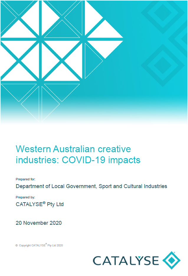 Western Australian  creative industries COVID-19 impacts