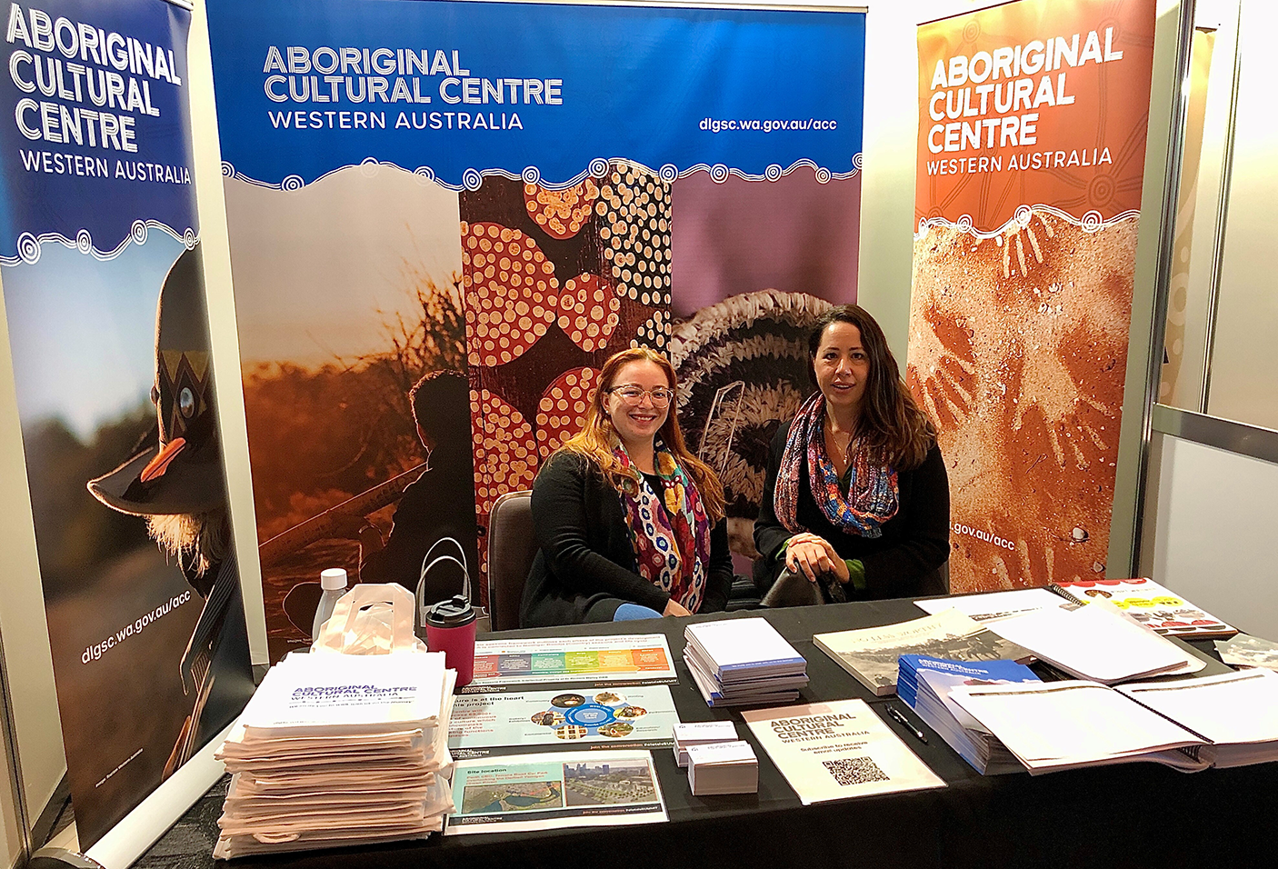Photo (left to right): Executive Manager, Bethan Smillie and Project Manager of Engagement and Communications, Claire Muntinga from the Aboriginal Cultural Centre project team. 