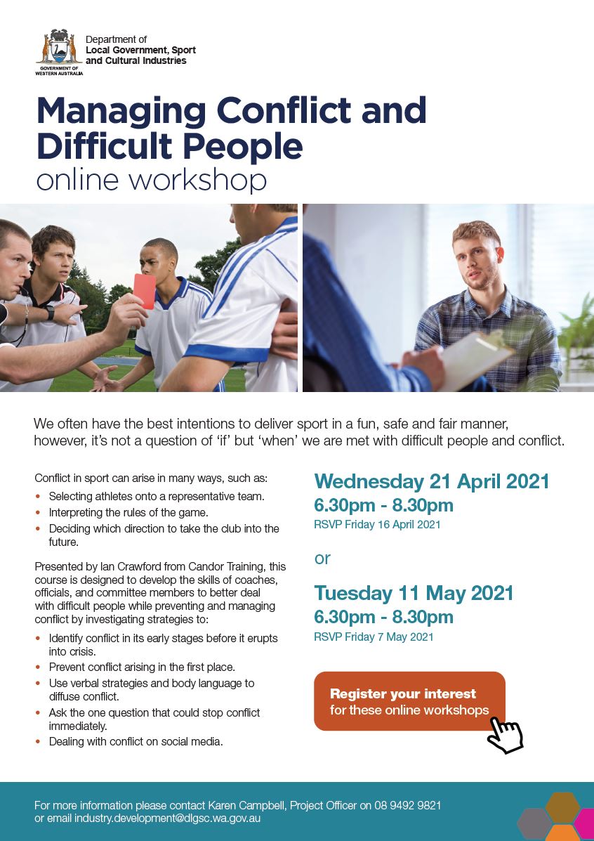 Managing Conflict and Difficult People flyer