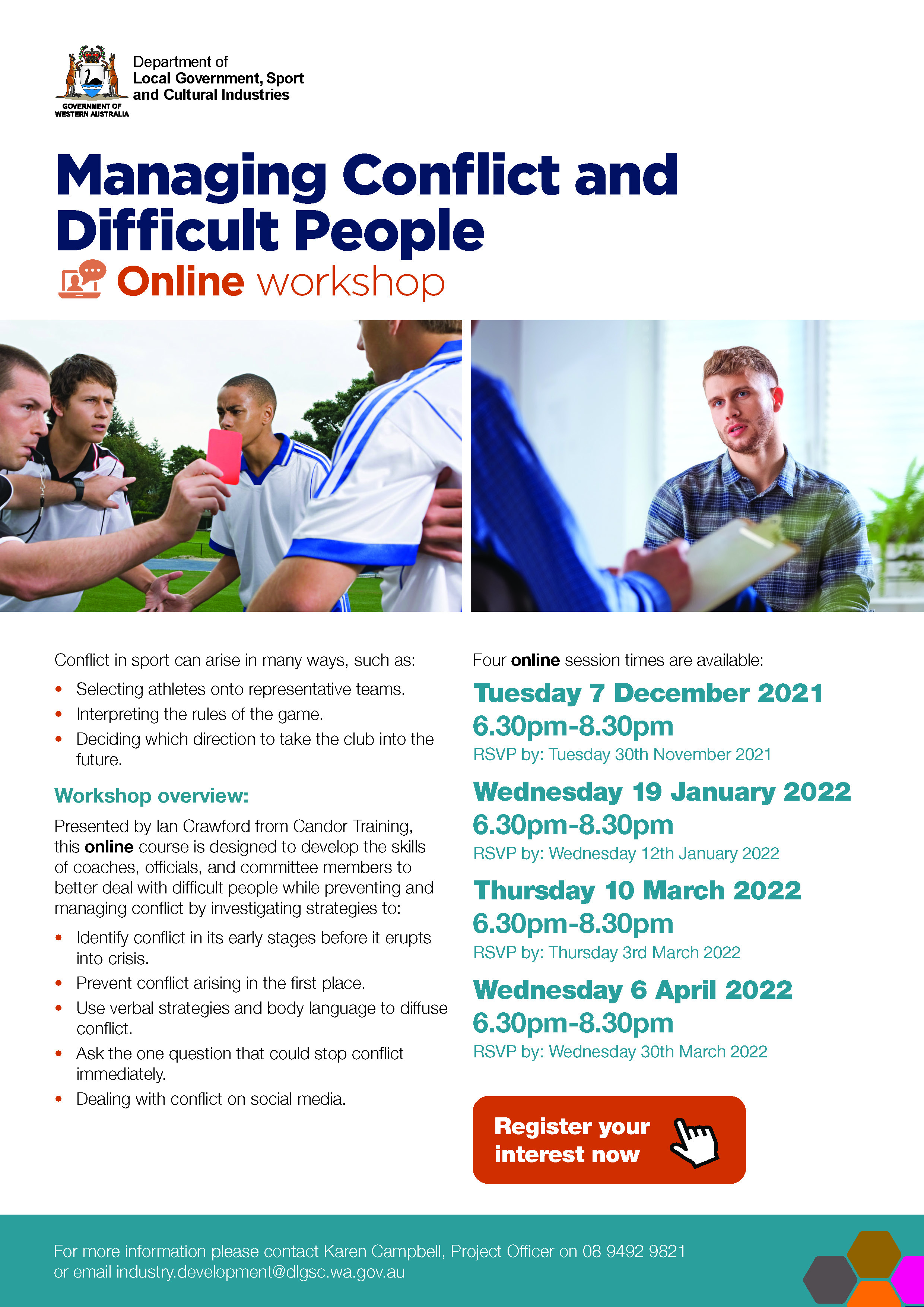 Managing Conflict and Difficult People flyer