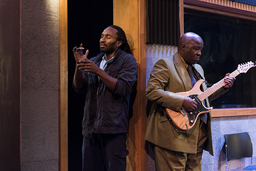 Mararo Wangai and Mahamudo Selimane in Black Brass by Mararo Wangai, produced by Performing Lines WA and presented by Perth Festival, March 2021. Photo by Christophe Canato.