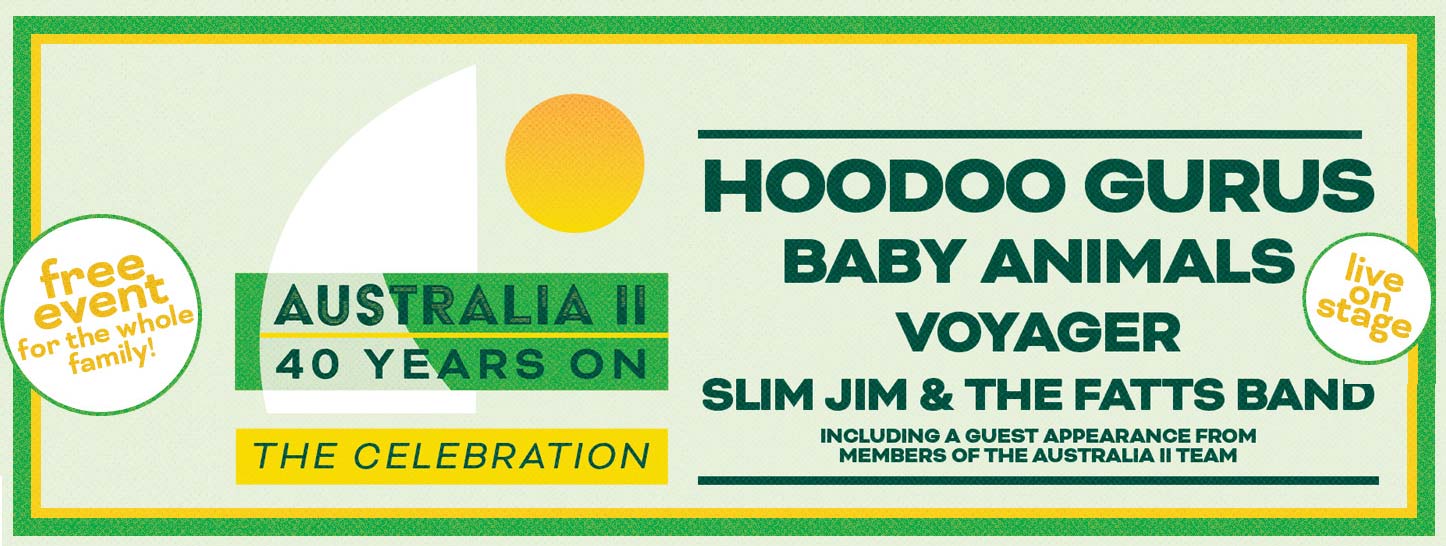 Australia II 40 years on promotional poster