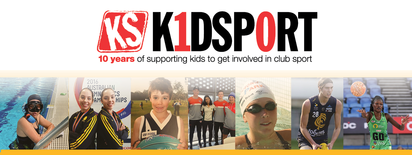 KidSport: 10 years of supporting kids to get involved in sport. Montage of participants.