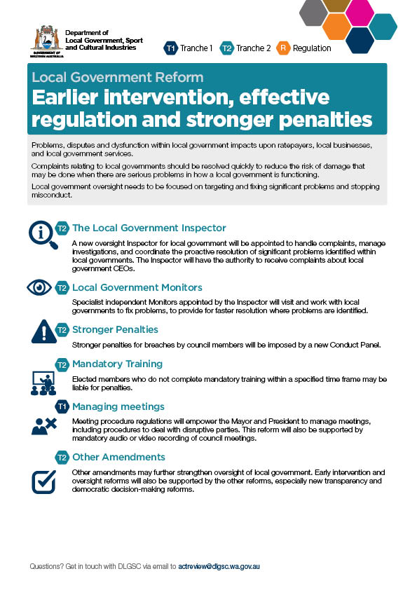 Earlier intervention, effective regulation and stronger penalties factsheet