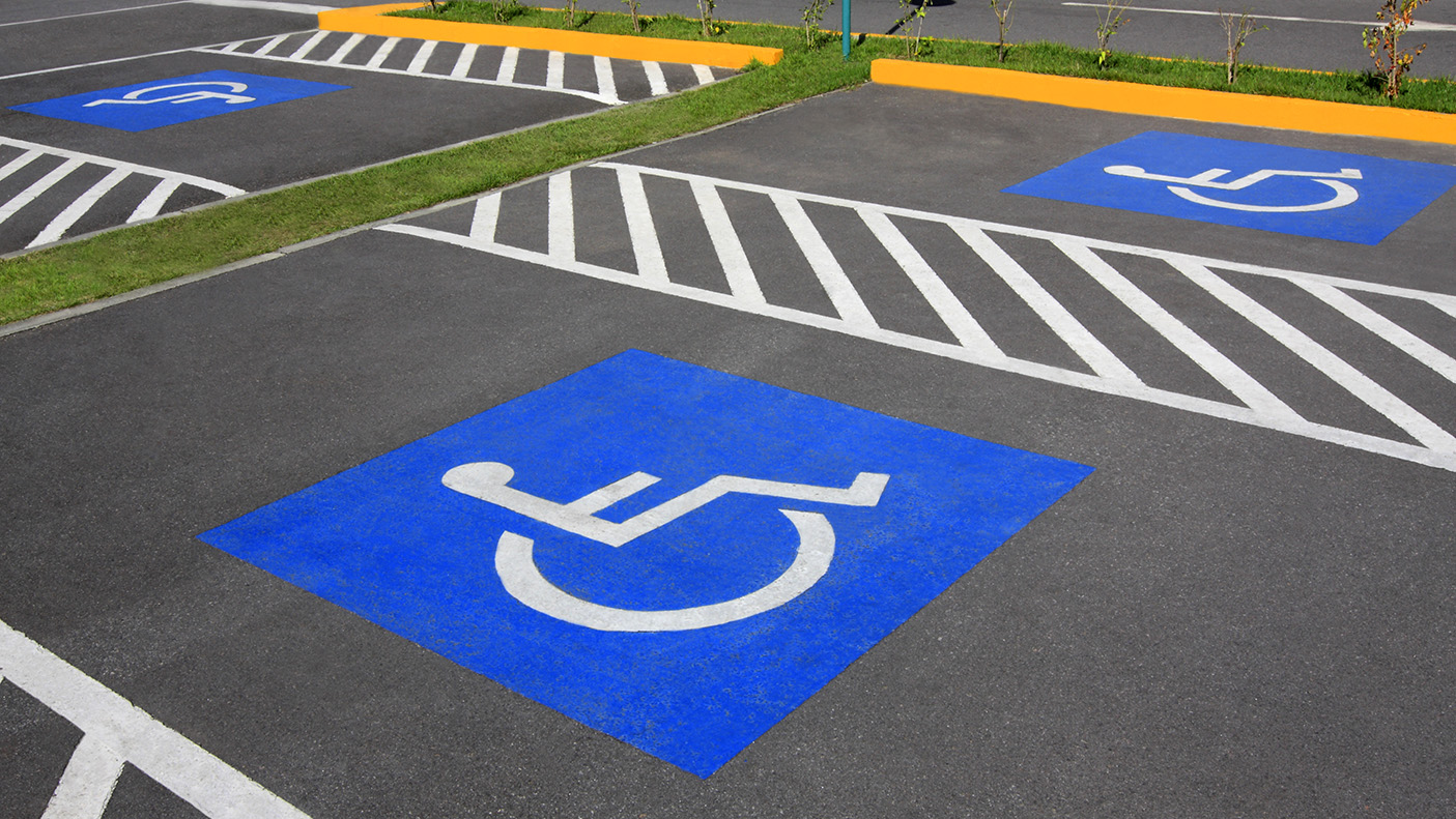 Empty ACROD parking bays