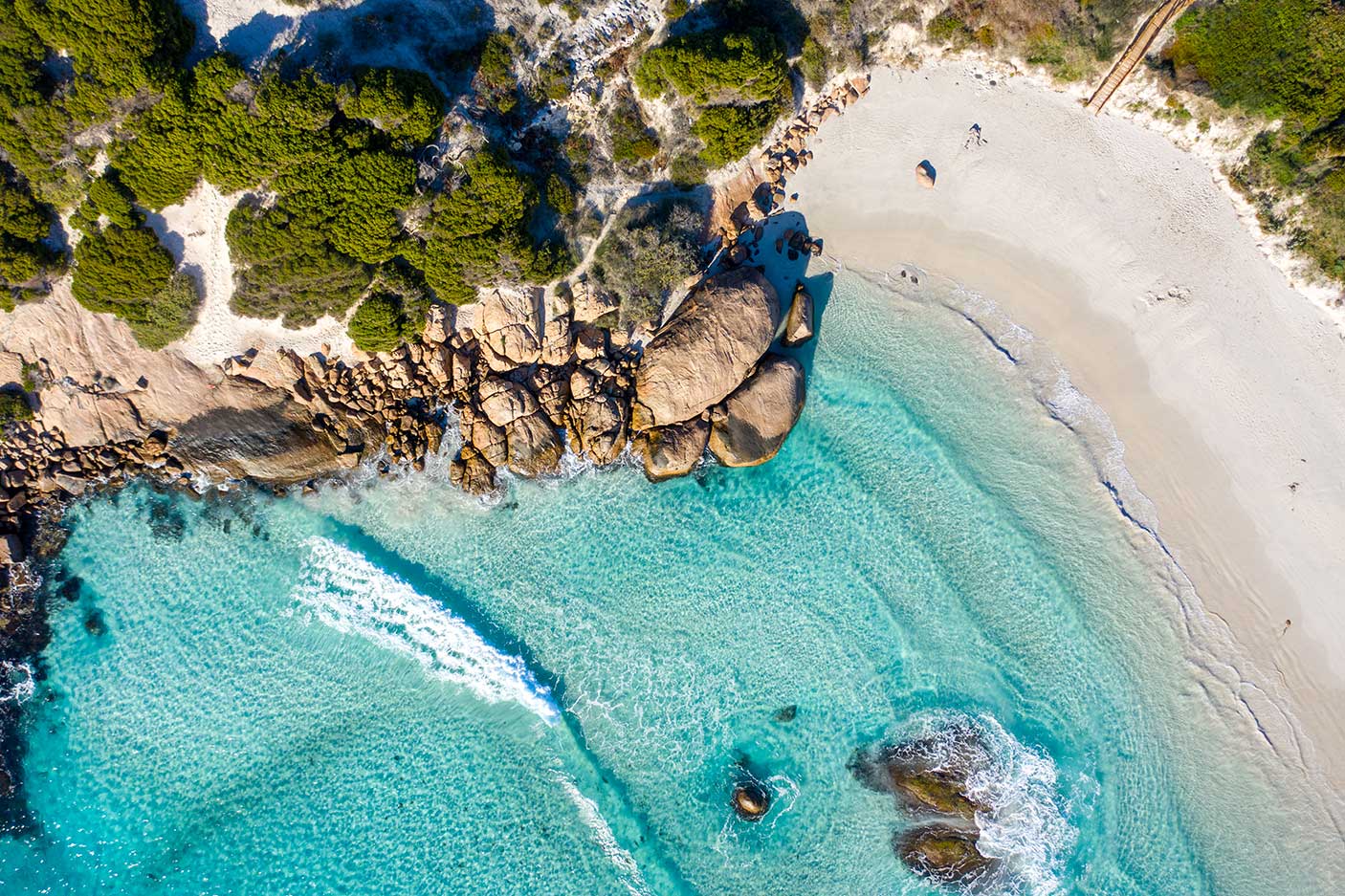 Aerial view of a beach near Esperance