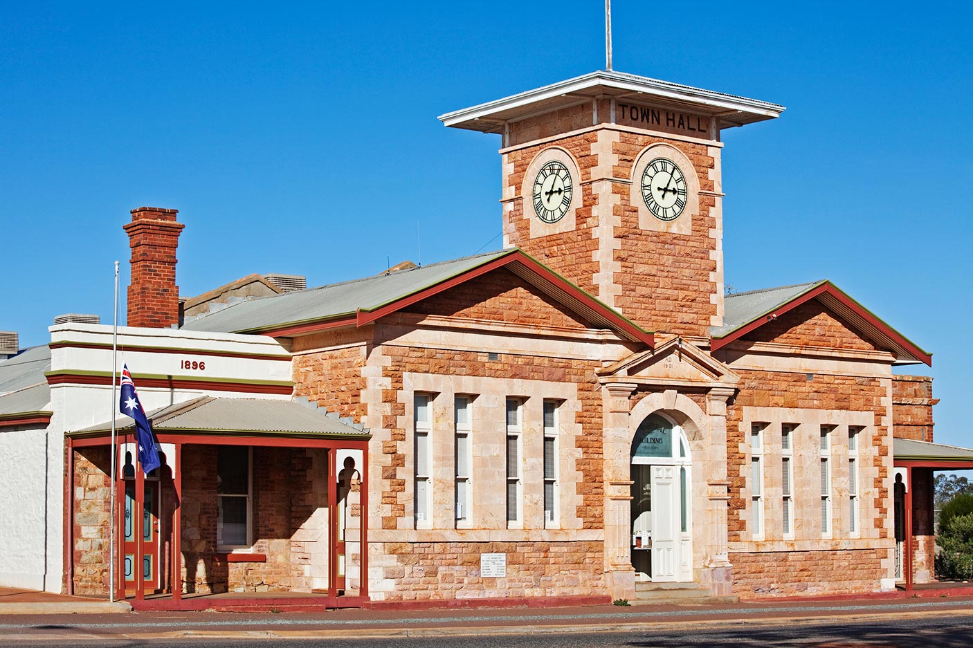 An external image of a historic town hall