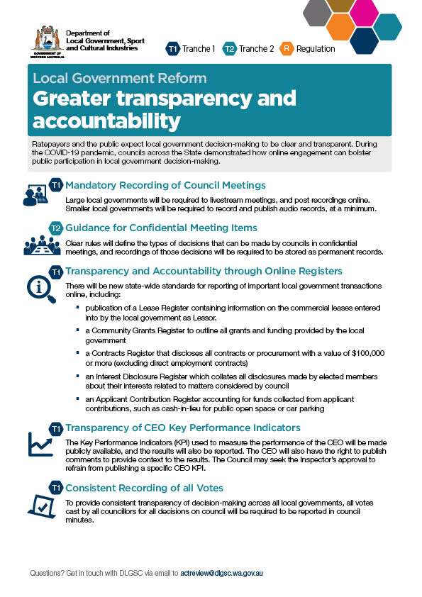 Greater transparency and accountability factsheet