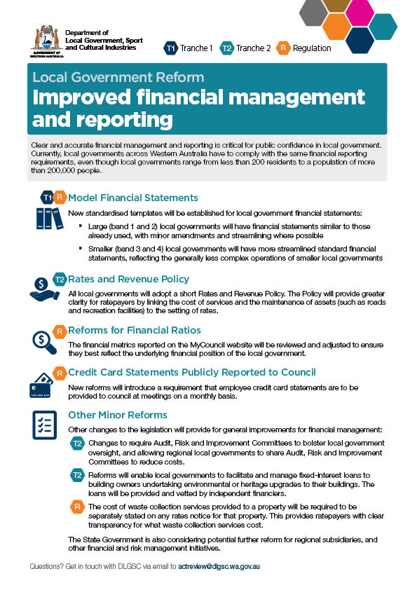 Improved financial management and reporting factsheet
