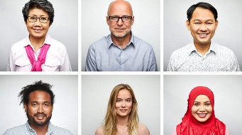 A stock image of portraits of people from diverse backgrounds