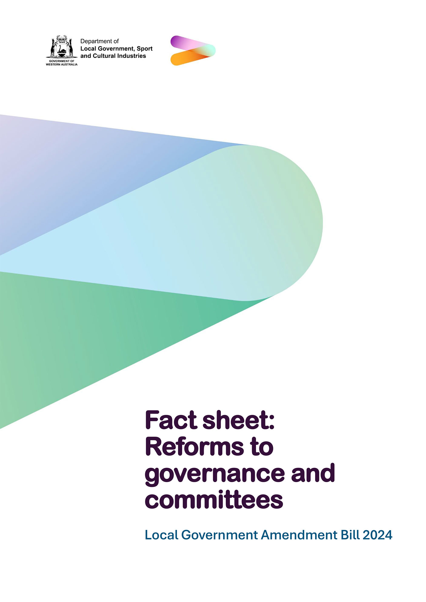 Fact sheet cover: Reforms to governance and committees Local Government Amendment Bill 2024