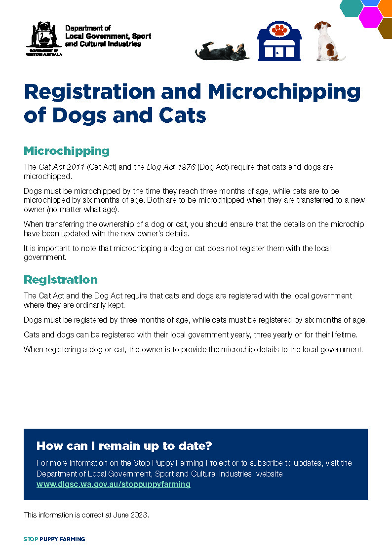 Registration and Microchipping of Dogs and Cats