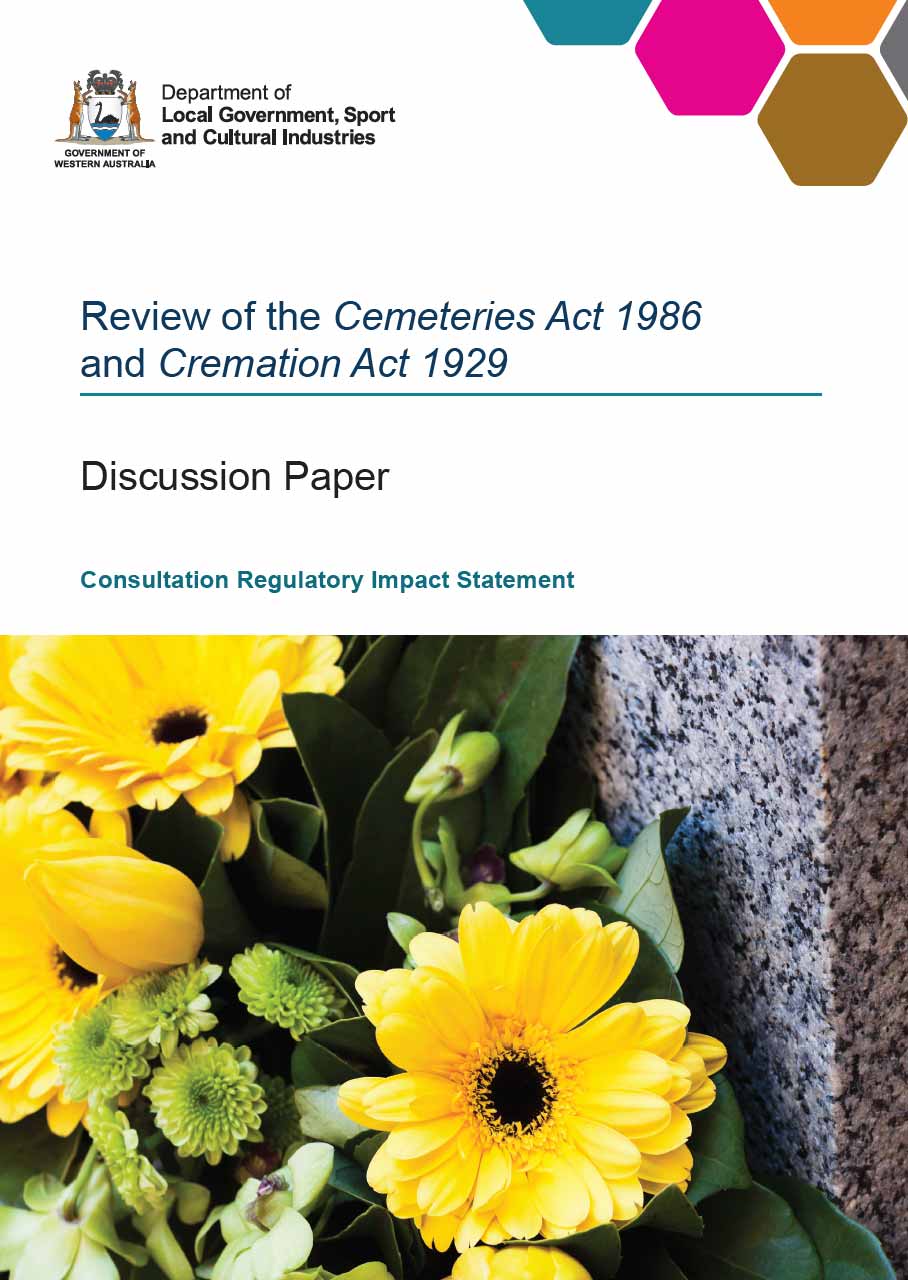 Review of the Cemeteries Act 1986 and Cremation Act 1929 cover