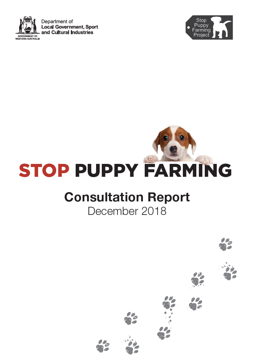 Stop Puppy Farming Consultation Report cover