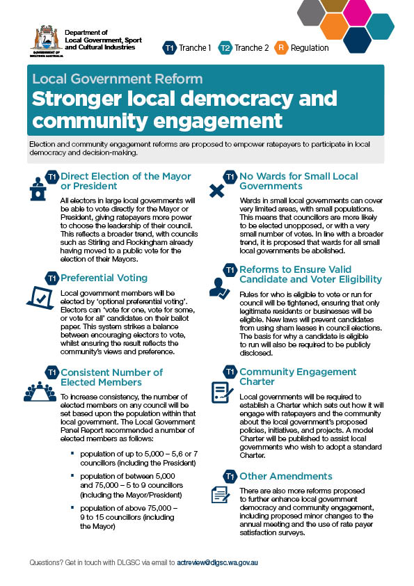 Stronger local democracy and community engagement factsheet