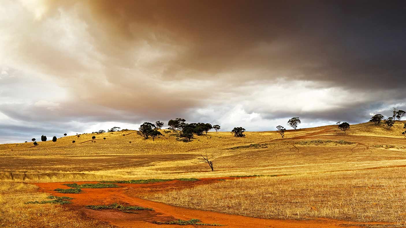 Thunderstorm over dry farmland, Toodyay WA. Credit: Neal Pritchard Photography, Getty Images