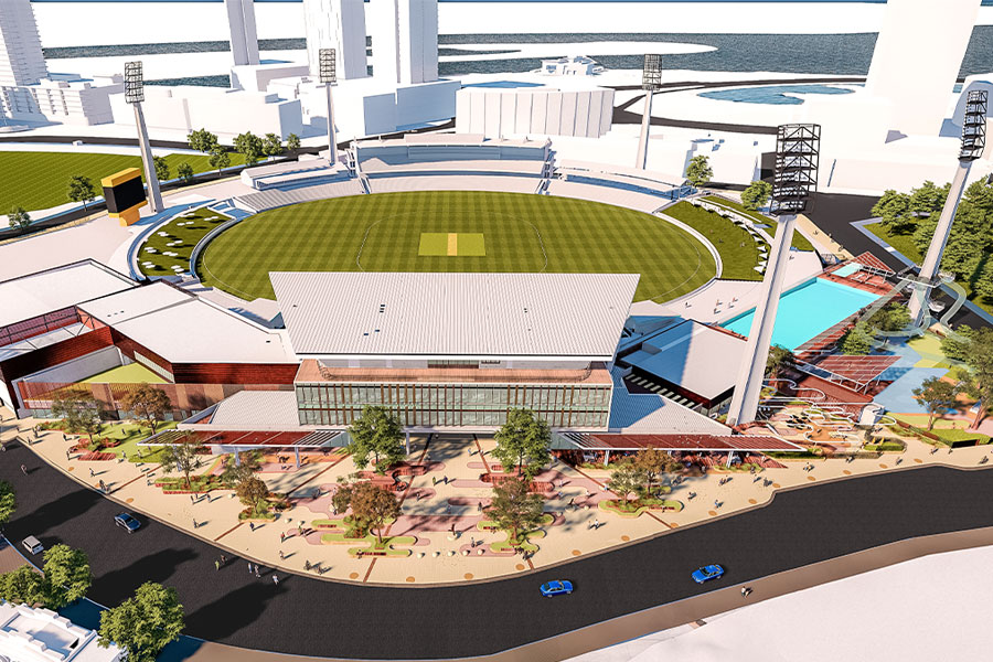 Artists impression of the upgraded WACA Ground