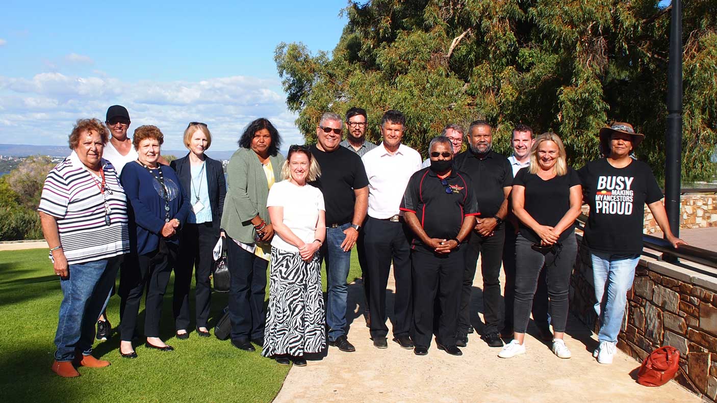 A group of people standing together at Kings Park