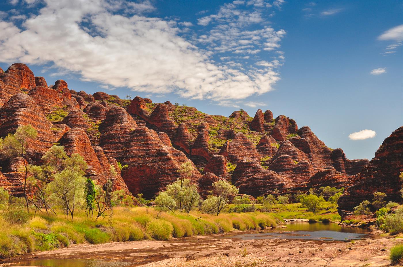 Bungle Bungles rock formations in the Purnululu National Park, Kimberley