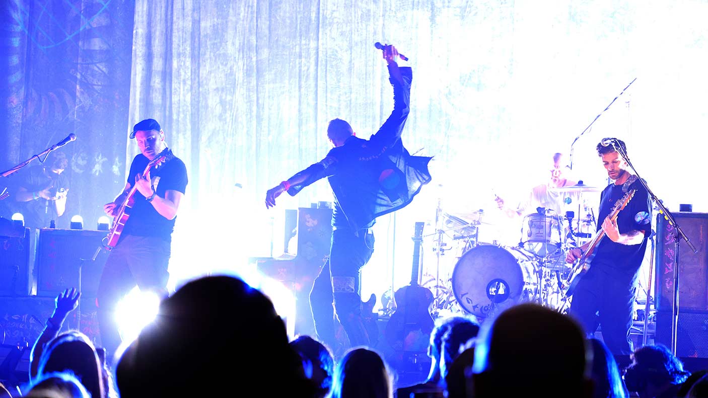 Coldplay performs live at The Apollo Theater for SiriusXM and Pandora's Small Stage Series in Harlem, NY on September 23, 2021 in New York City