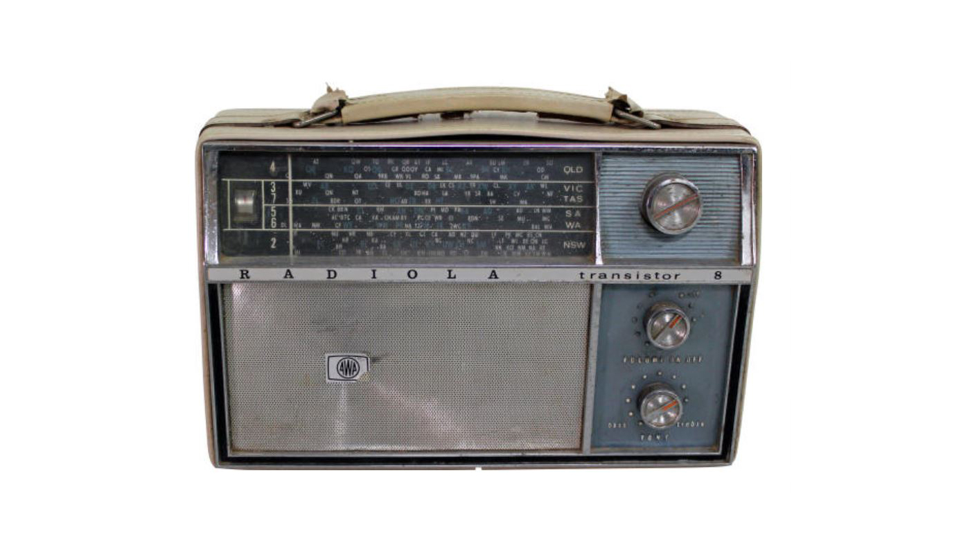 An old model of a Radiola transistor radio