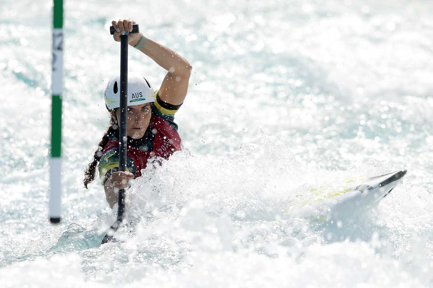 Jessica Fox of Team Australia competes during the Women's Canoe Slalom Semi-final
