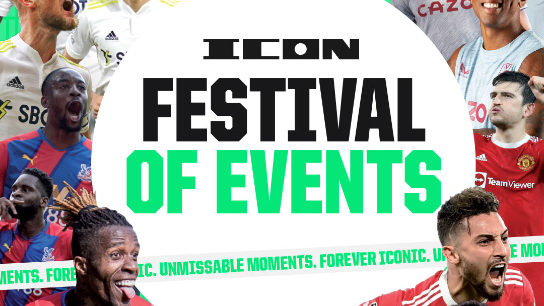 ICON Festival of Events with a montage of footballers