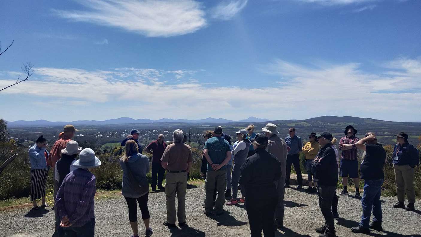 A group of people outside