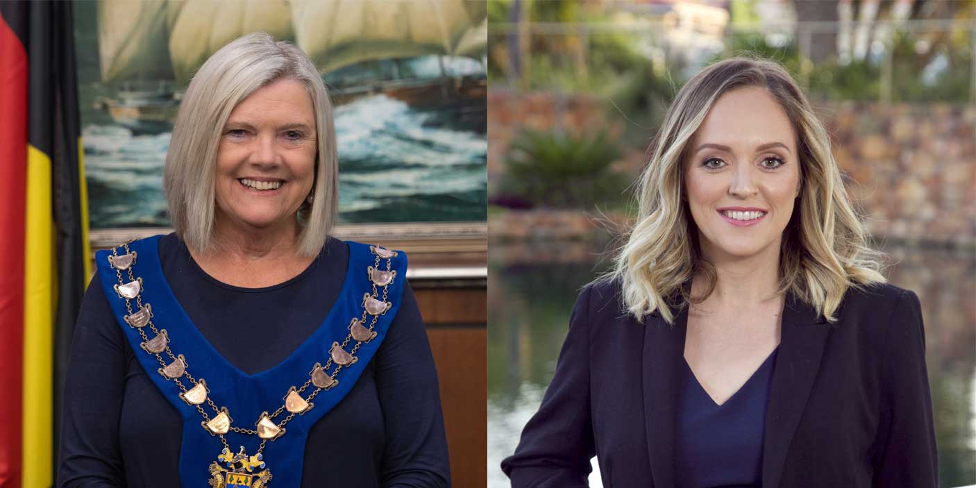 Two portraits of newly elected mayors