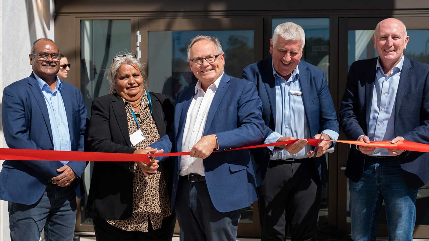 Port Hedland Community Centre cutting of the ribbon for the opening