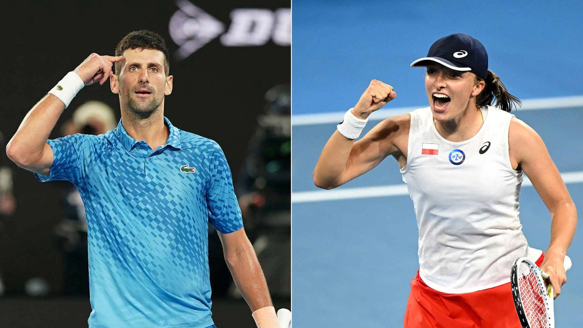 Image of Novak Djokovic and Iga Swiatek