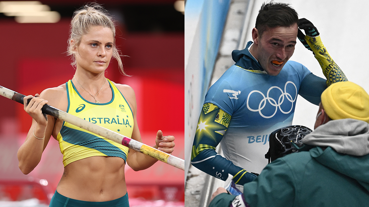 Pole vaulter Nina Kennedy and skeleton racer Nick Timmings