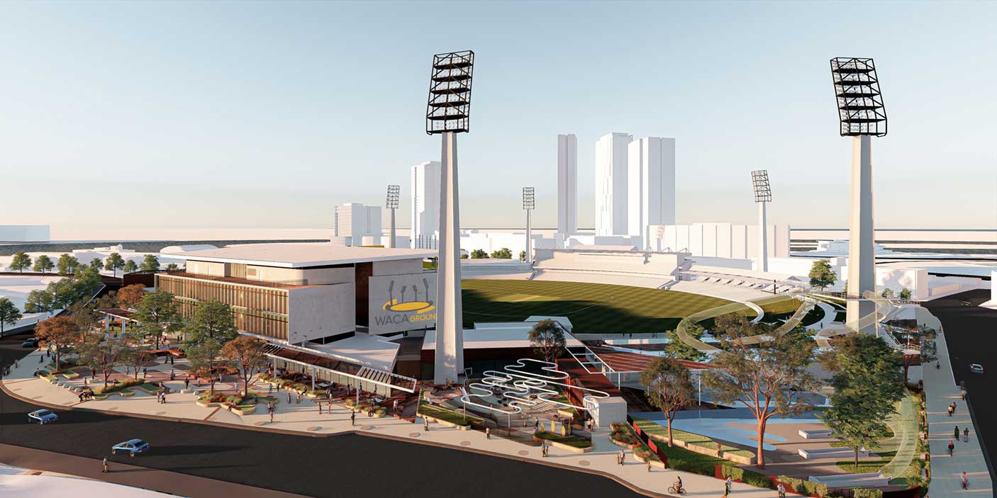 Artist's impression of the upgraded WACA Ground