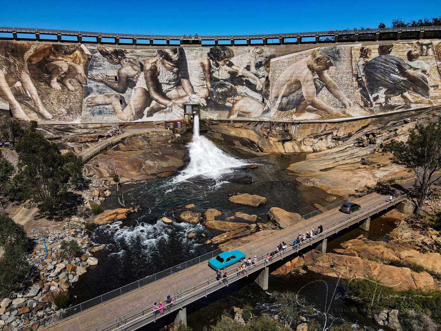 Wellington Dam mural, 29 January 2021