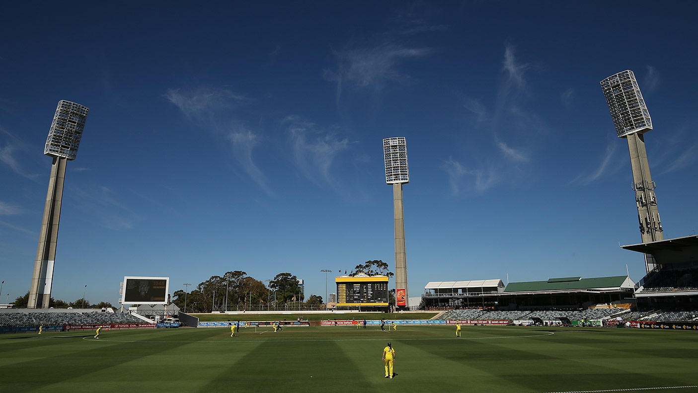 A general view of play during Game 1 of the Women's One Day International series between Australia and New Zealand at the WACA on February 22, 2019 in Perth, Australia. (Photo by Paul Kane/Getty Images)