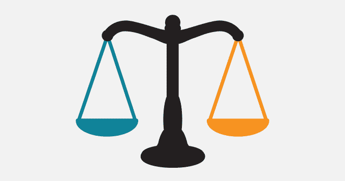 An illustration of a law scale