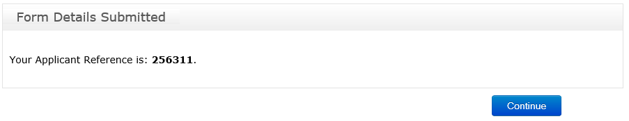 Applicant details continue through to application form screenshot