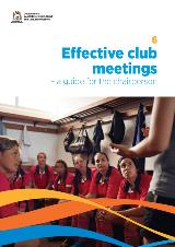 Effective club meetings  A guide for the chairperson cover