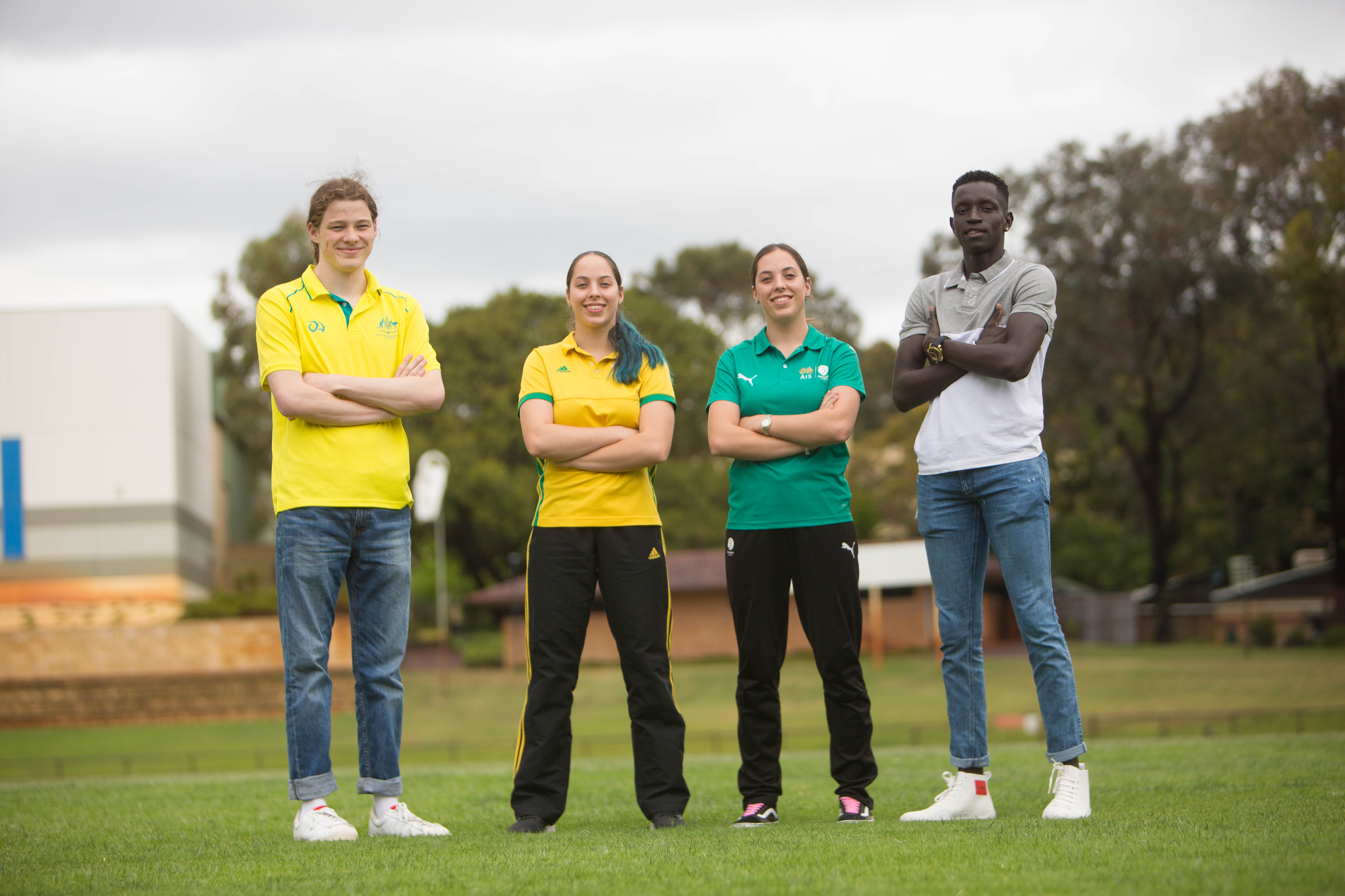 A group of athletes standing together