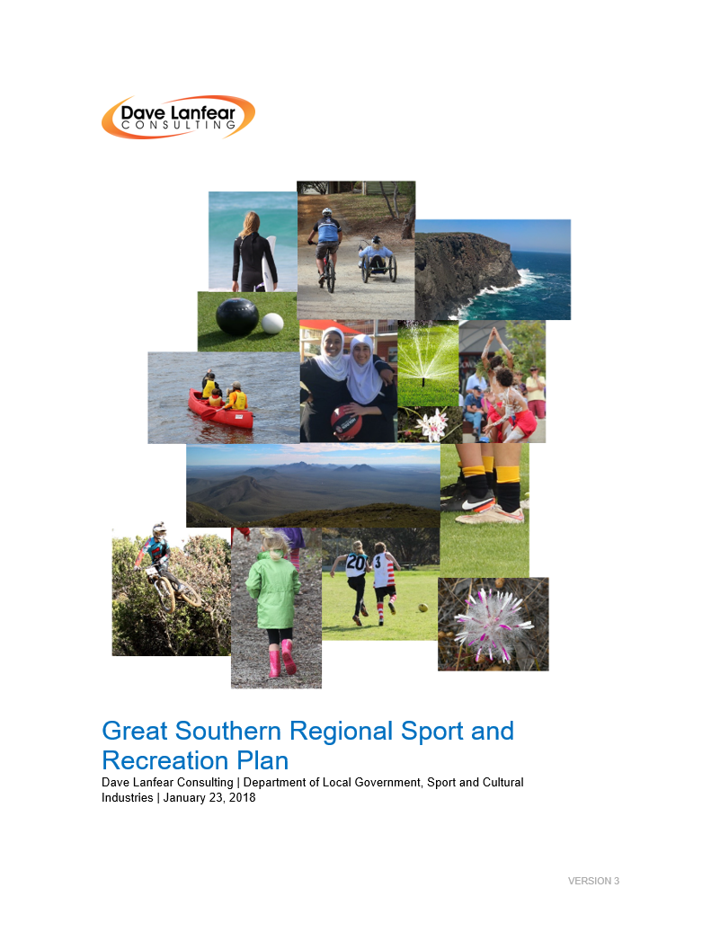 Great Southern Regional Sport and Recreation Plan cover