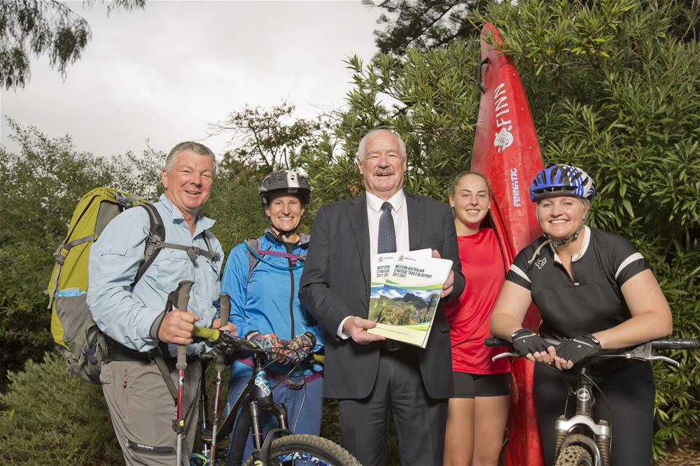 Minister Mick Murray launching the WA Trails Blueprint