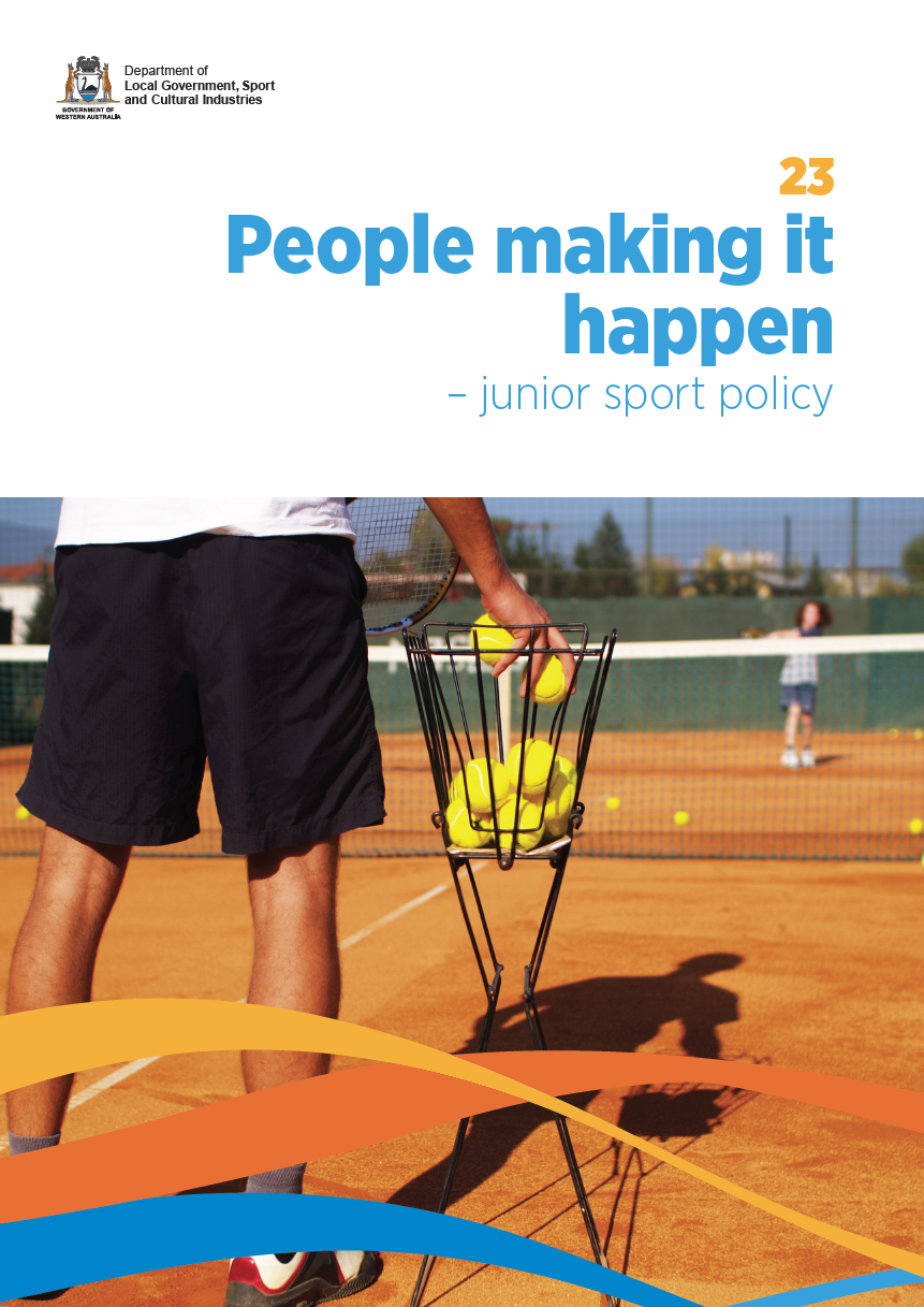 People making it happen  Junior sport policy cover