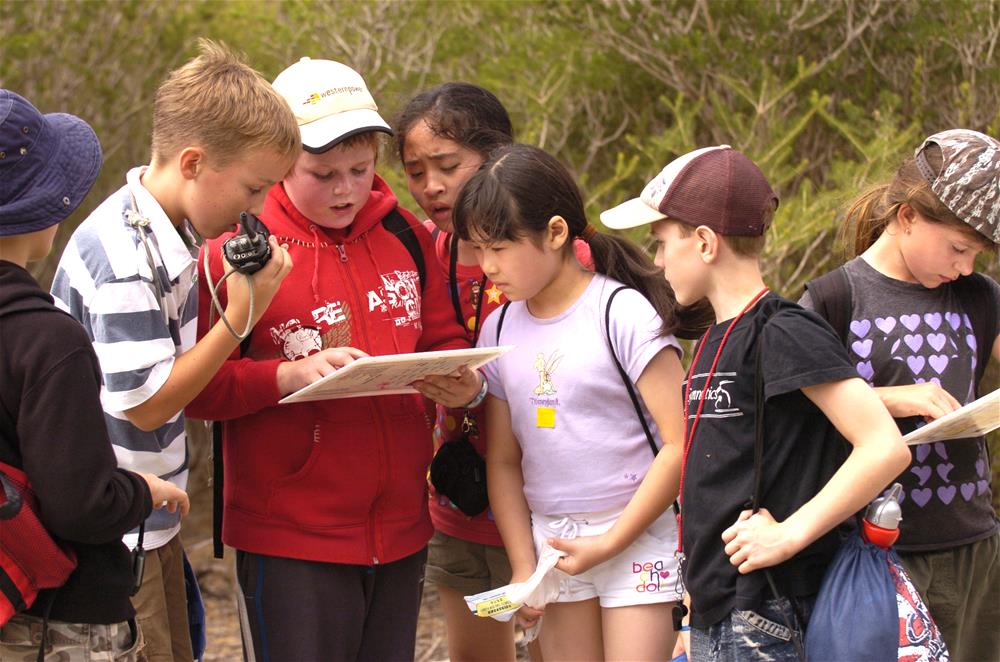 Orienteering map reading and radio comms