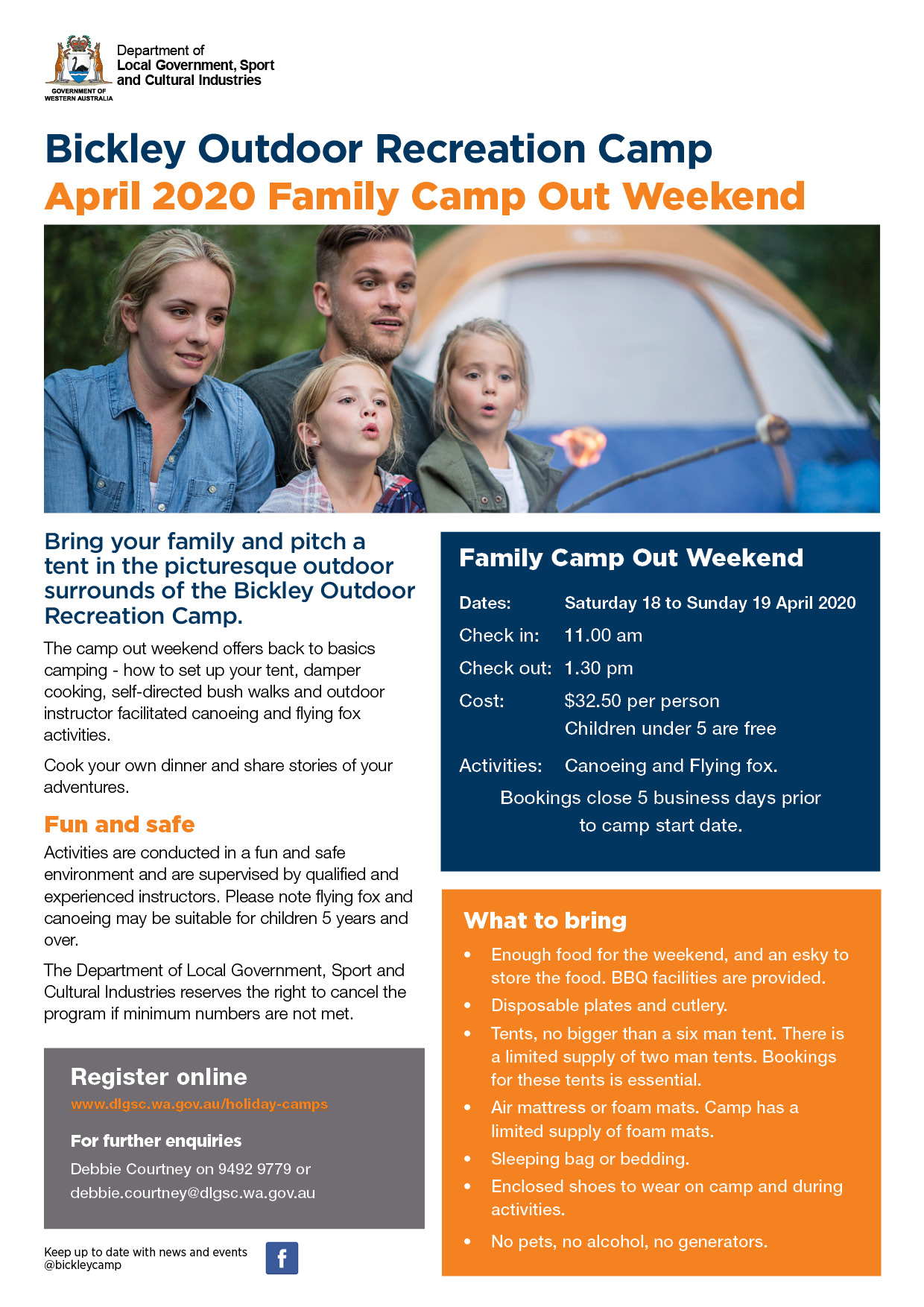 April 2020 Family Camp Out Weekend